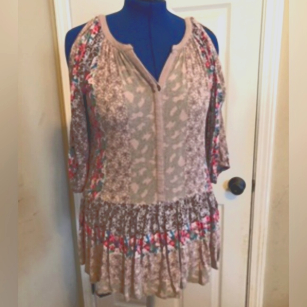 Boho tunic/Blouse multicolor size L